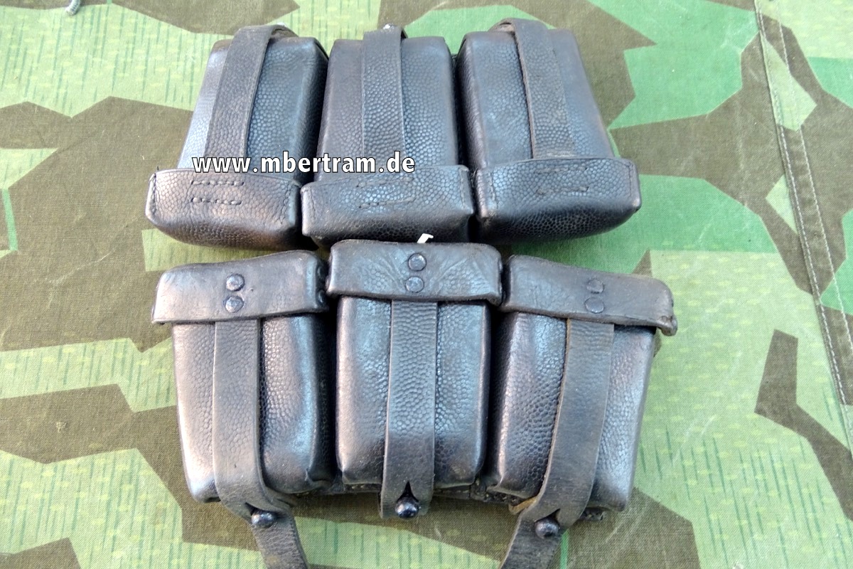 Paar K98 3er Munitionstaschen "R.Erhardt Pössneck 1940/42