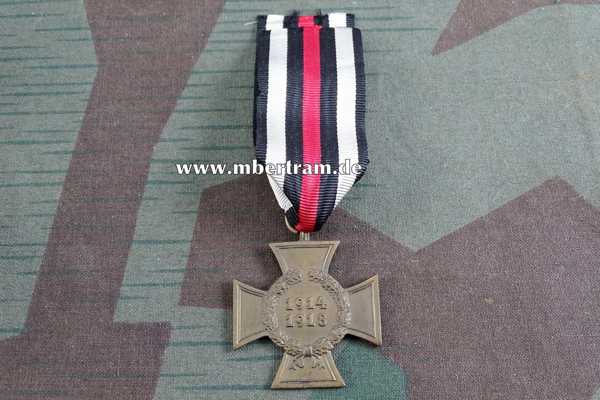 Weltkriegs Ehrenkreuz für Kriegsteilnehmer 1914-1918, mit Band, ohne Hst.