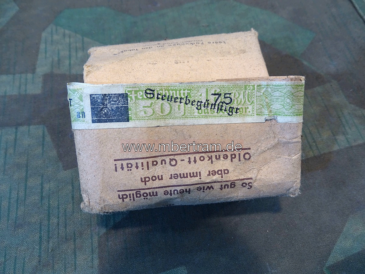 Pfeifentabak 50 Gr. 40er Jahre mit Adler /HK, Heuriks Oldenkott, Feinschnitt
