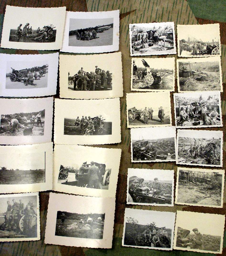 22 Bilder einer deutschen 10,5cm leichten Feldhaubitze 18