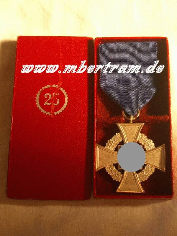 Treudienst Ehrenzeichen 25 J. in Verleihungsschachtel