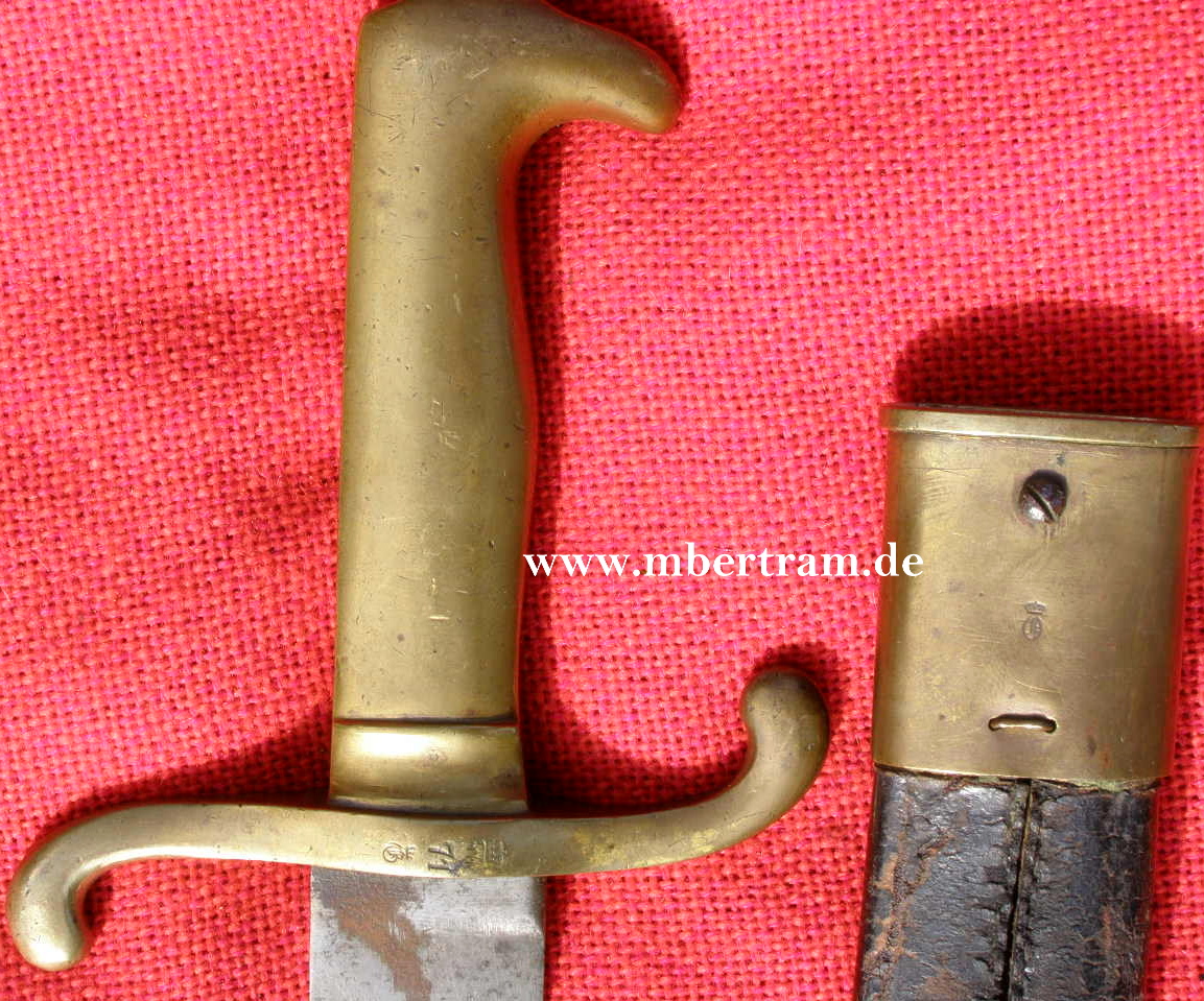 10365-4 Preußen Seitengewehr M 64 . Lederscheide