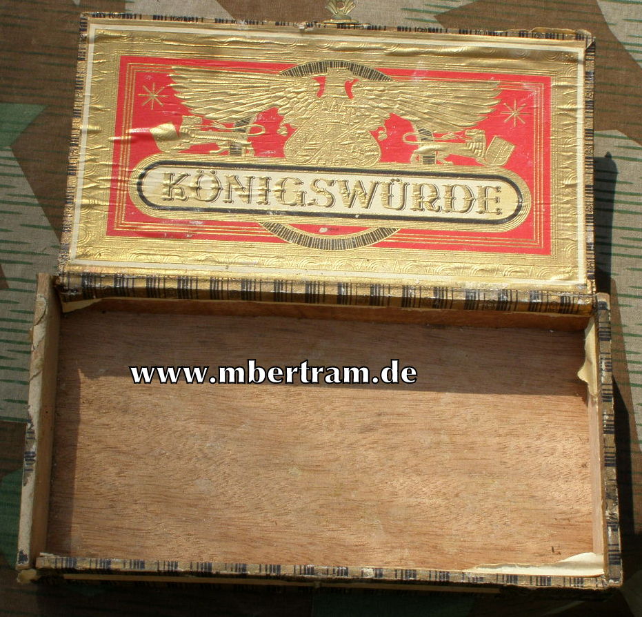 Zigarren Kiste, 50 Stück "Königswürde" , um 1939