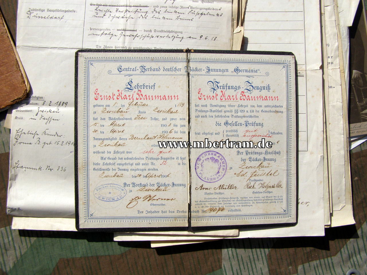 12438-11 Dokumenten: 2. Kp. Inf. Rgt. 137, Urkunde EK2...