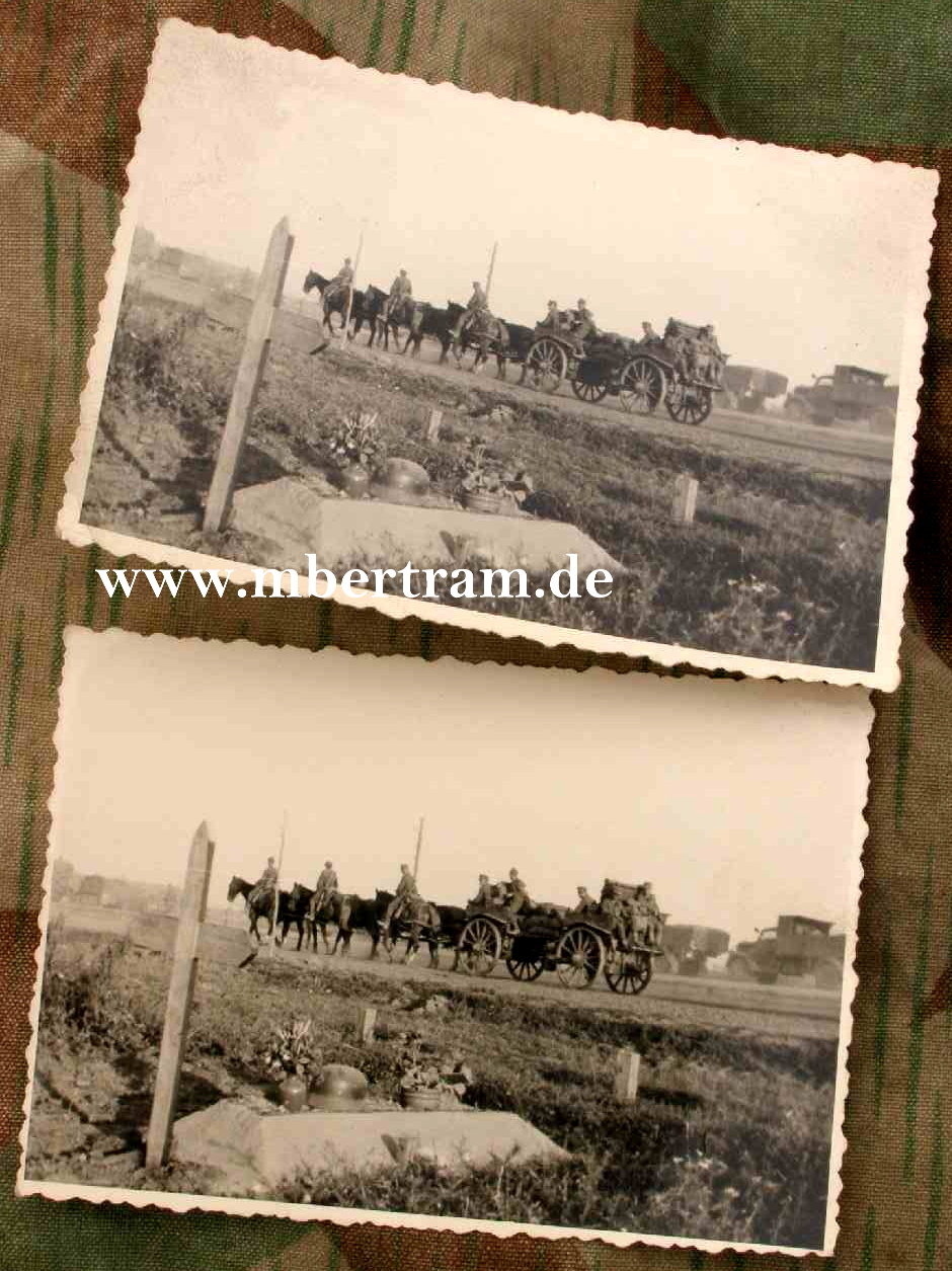 2 Fotos-Wehrmachts Kutsche