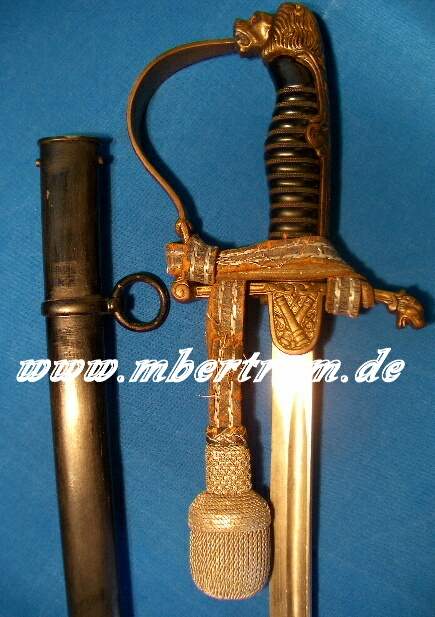 3089-1 Reichswehr Artillerie Offiziers Lwenkopfsäbel, Hörster SG