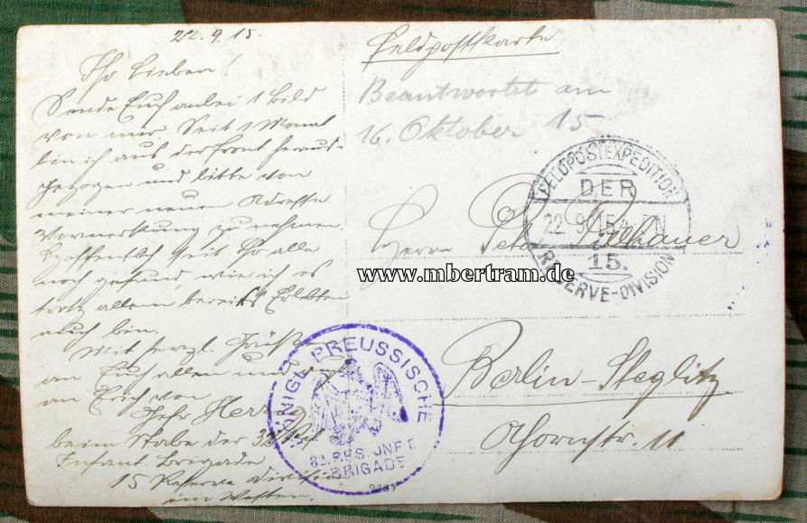 11280-16 11. Comp. Inf. Rgt. v.d. Marwitz, 8. pom. No. 61, Thorn, 1901