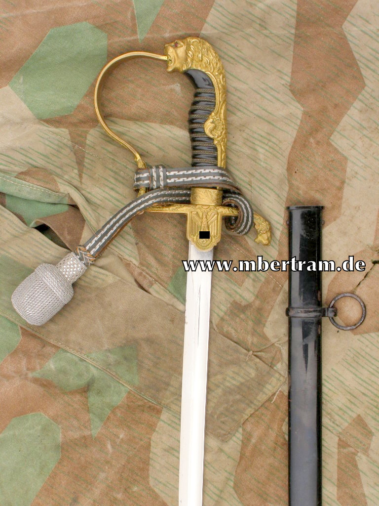 Wehrmacht Löwenkopf Offizierssäbel, Hst.:" PUMA SG"