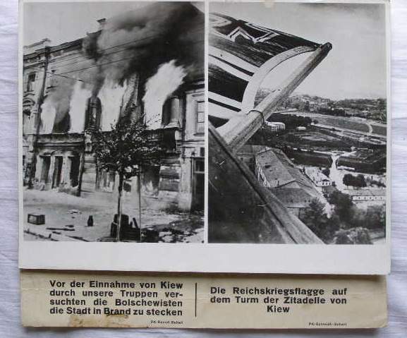 Foto Reichskriegsfahne über der Zitadelle v. Kiew 1941