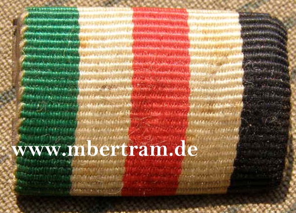 1er Bandspange: Deut. -ITAL. Afrika Medaille mit Band