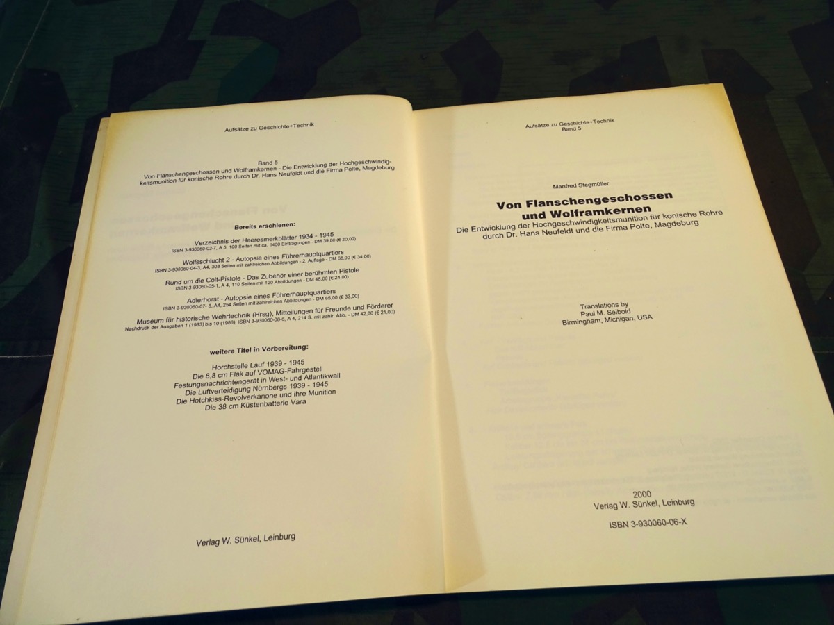 Manfred Stegmüller : Von Flanschengeschossen und Wolframkernen, 249 S. Manfred Stegmüller : Von Flanschengeschossen und Wolframkernen, 249 S.