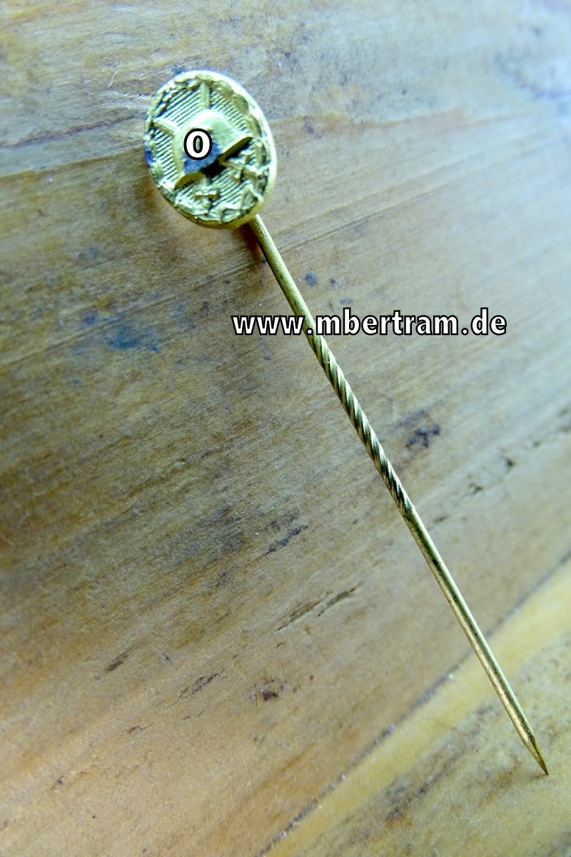 Verwundetenabzeichen in Gold,  1939 - Miniatur,  9 mm