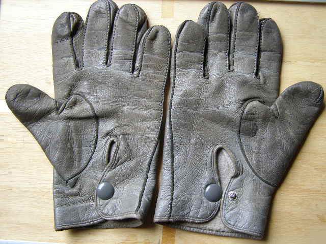 WH Steingraue Offiziers Lederhandschuhe für den Winter