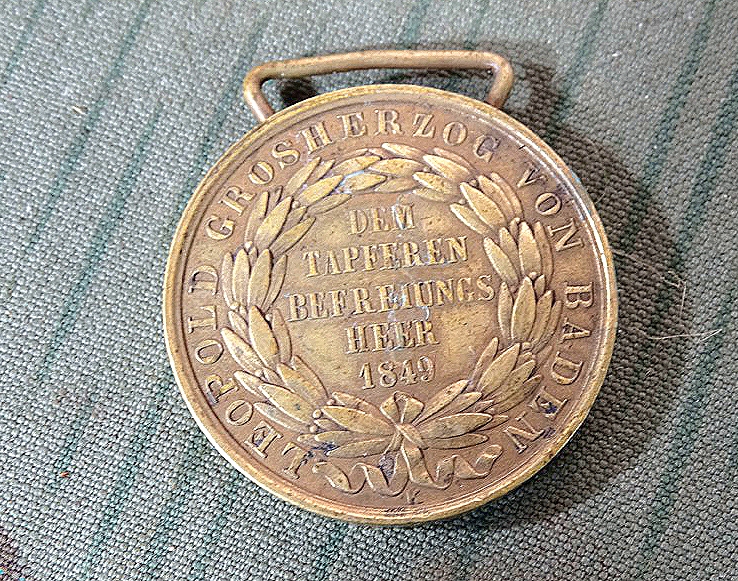 Medaille Leopold Grossherzog von Baden, dem tapferen Befreiungsheer 1849