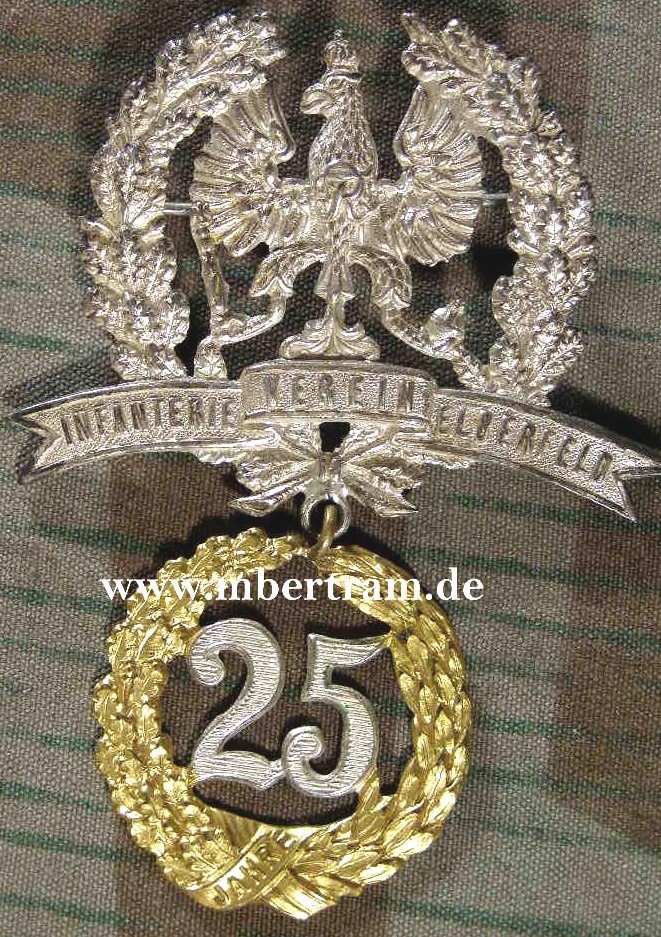 25 JAHRE MITGLIEDSCHAFT INFANTERIE VEREIN Wpt. Elberf.