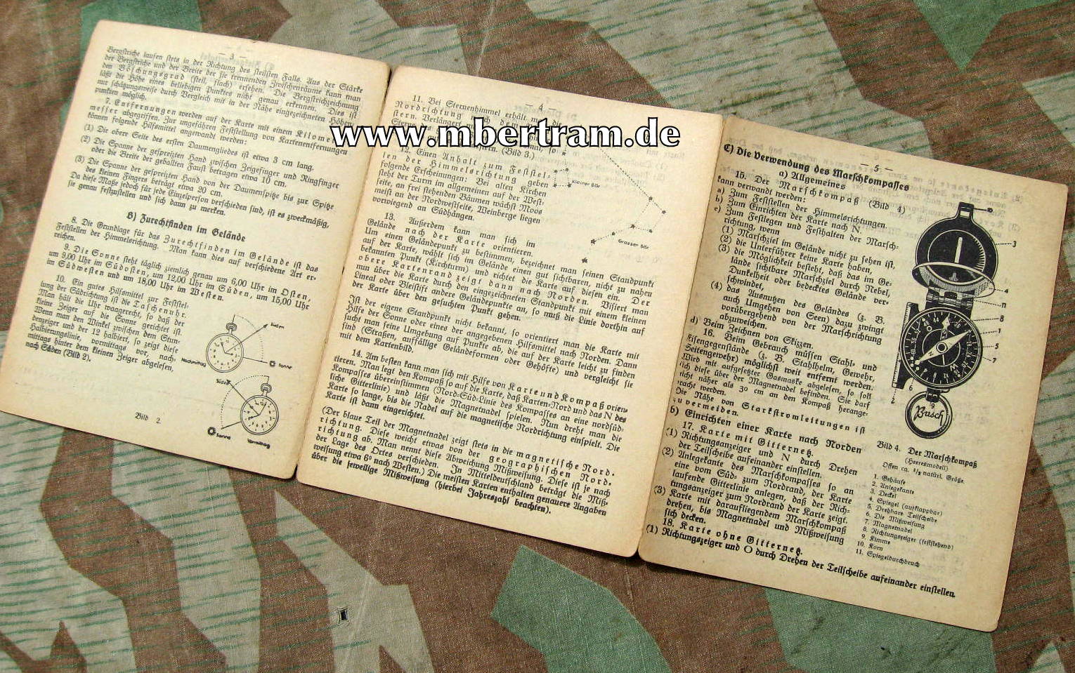 Die Verwendung des Marschkompasses, Ausgabe Feb. 1942