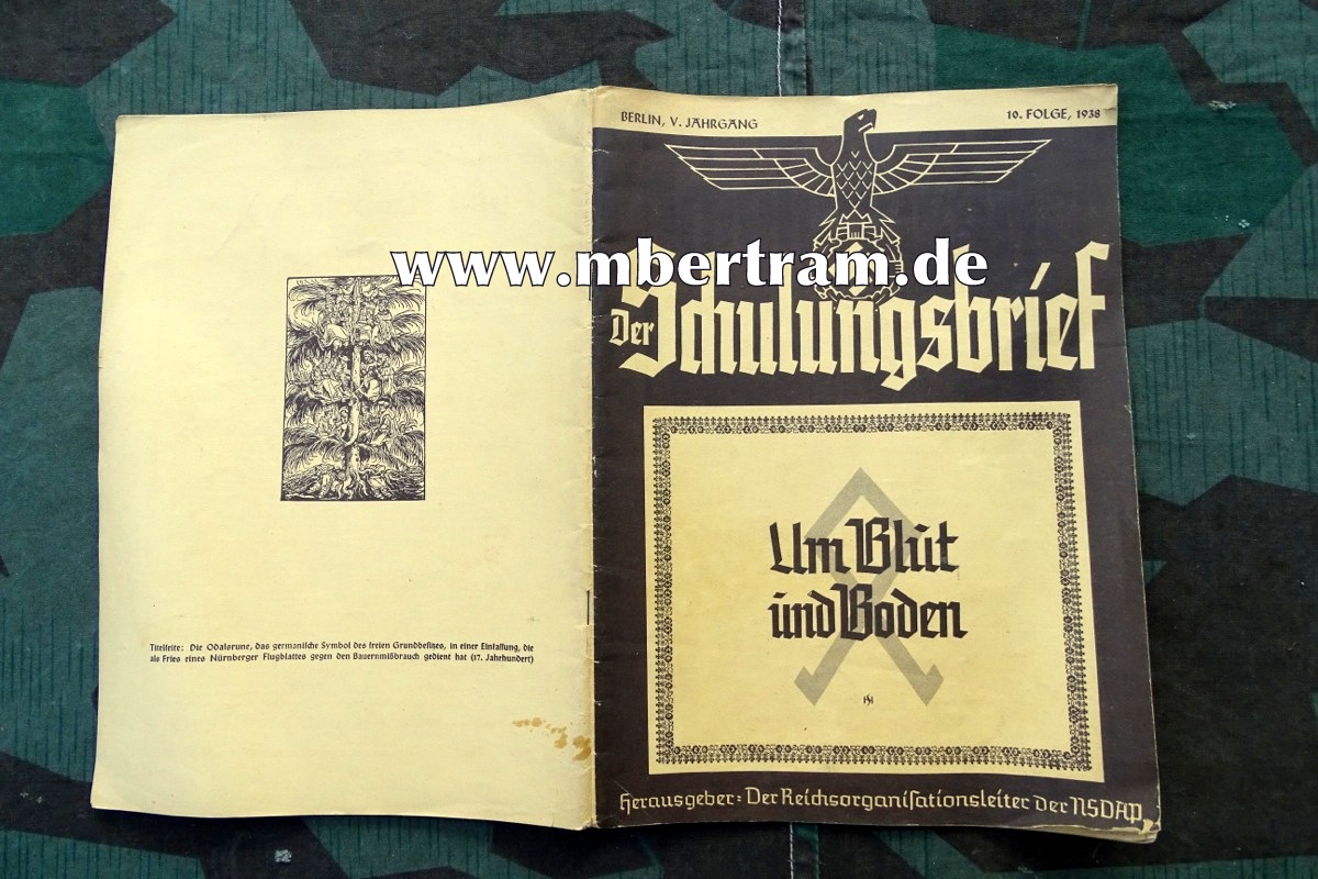 "Der Schulungsbrief der NSDAP" 10 Folge 1938, Berlin