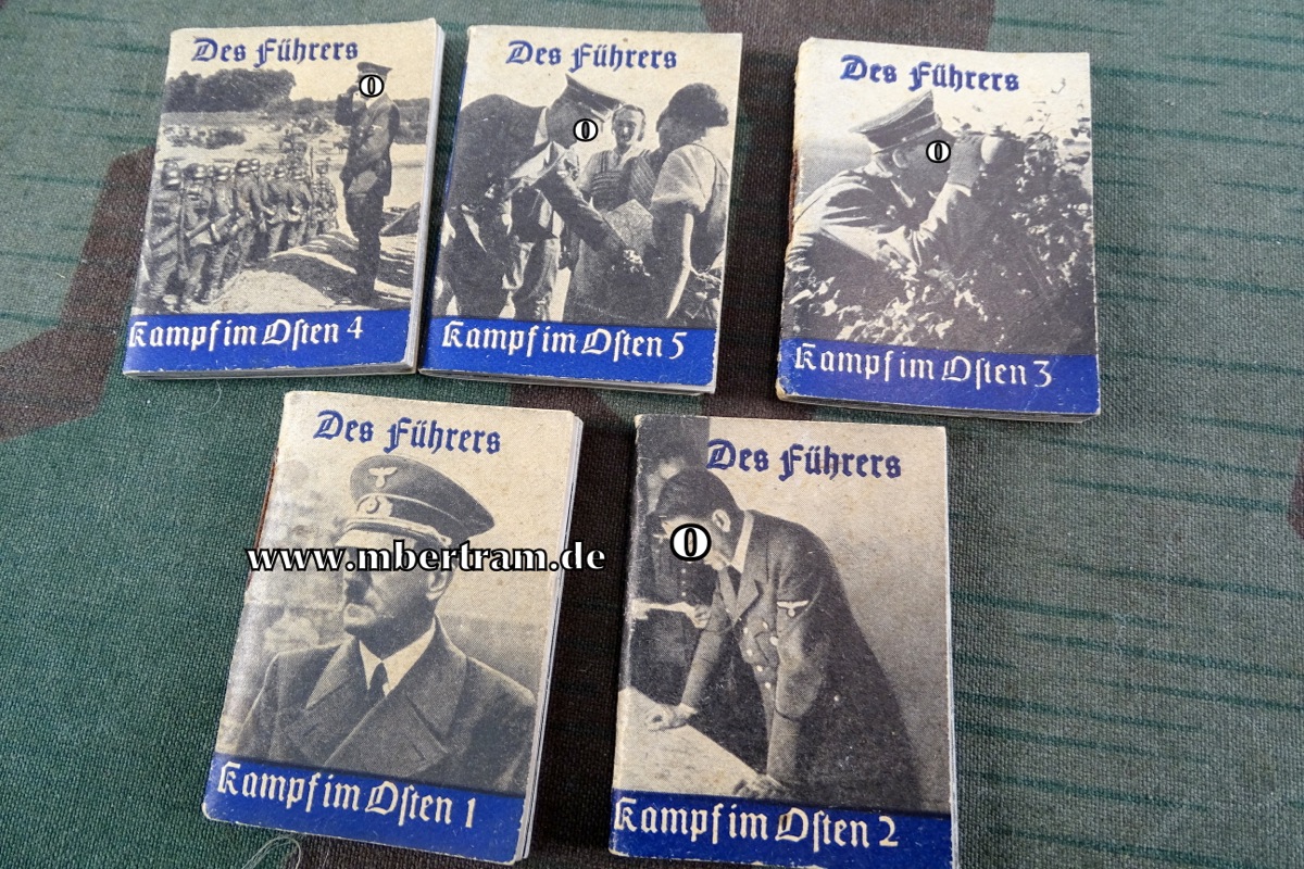 Des Führers Kampf im Osten, Band 1-5, kleine Bilderheftchen, komplette Serie