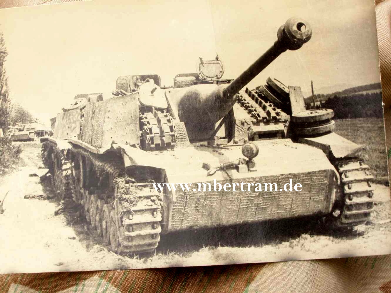 Postkarten Foto - deutsches Sturmgeschütz Russland