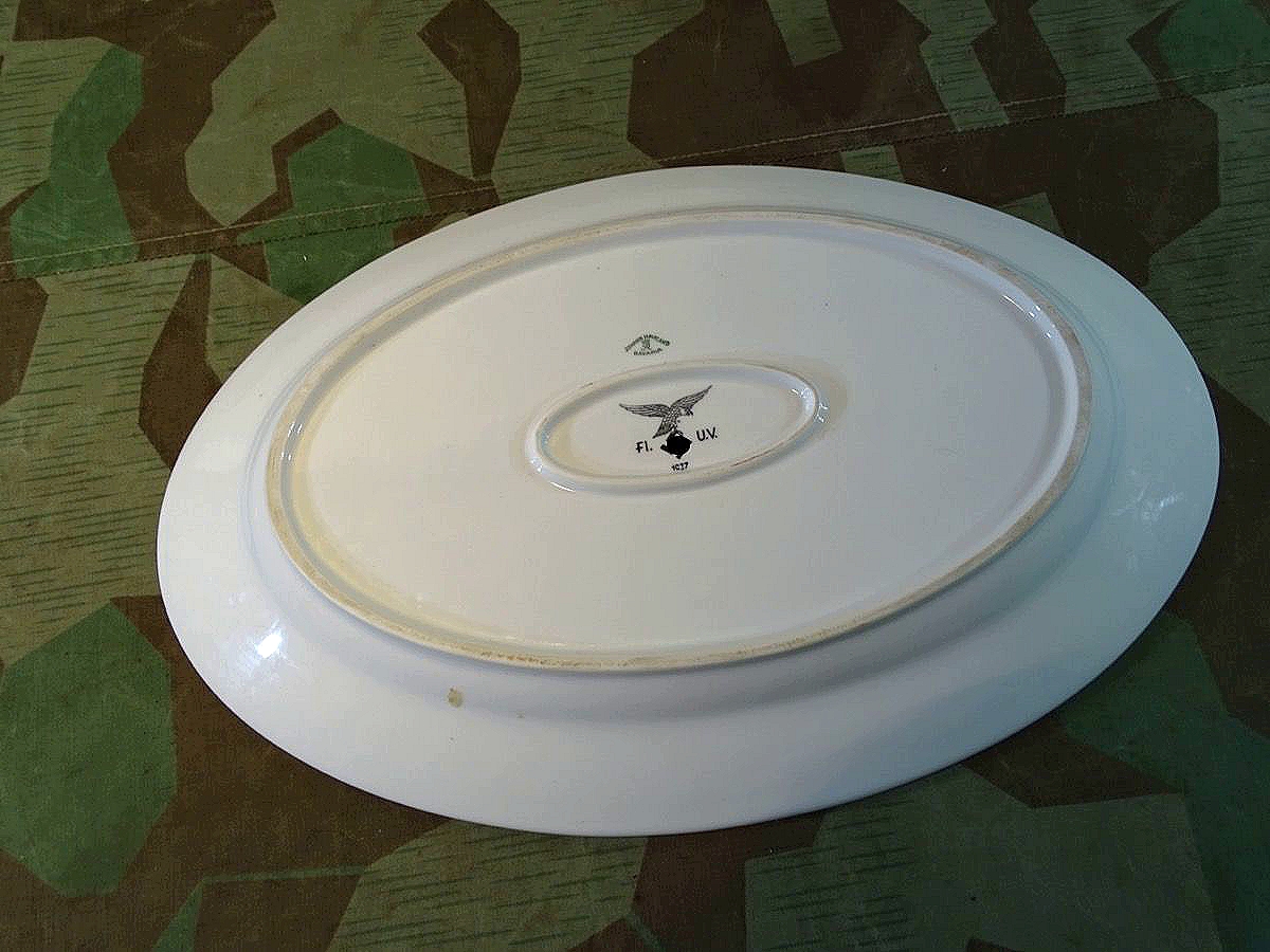 Luftwaffen Porzellan Fleischplatte/ Servierplatte: