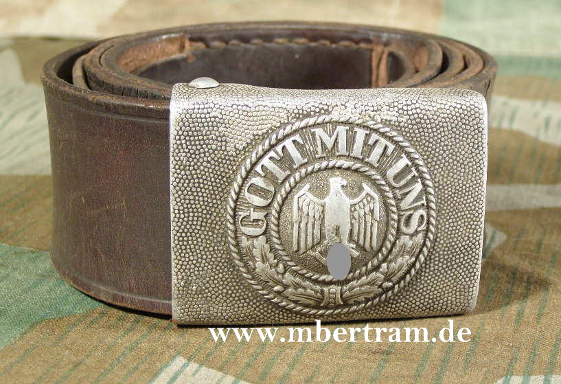 WEHRMACHT, KOPPELSCHLOSS ALU, Hst. 1938 , RIEMEN