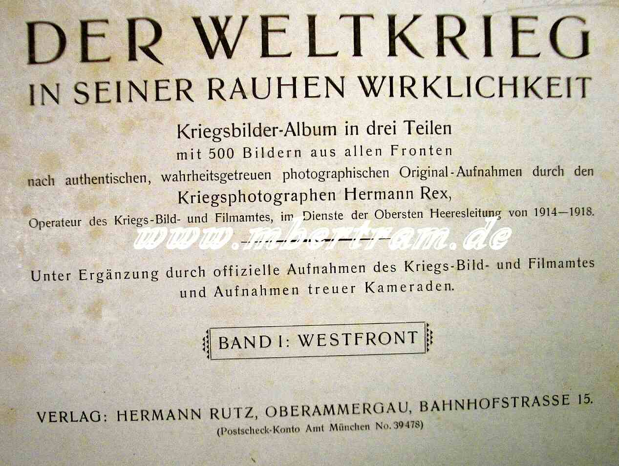 Der Weltkrieg in seiner rauhen Wirklichkeit 500 Frontbilder