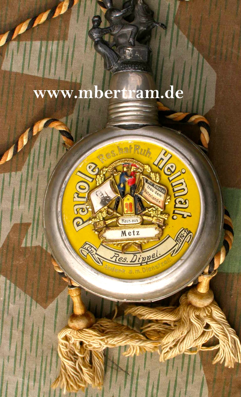 10771-6 Reservistenflasche,1. Cp. Inf. Rgt.98 Metz. 1910-1912