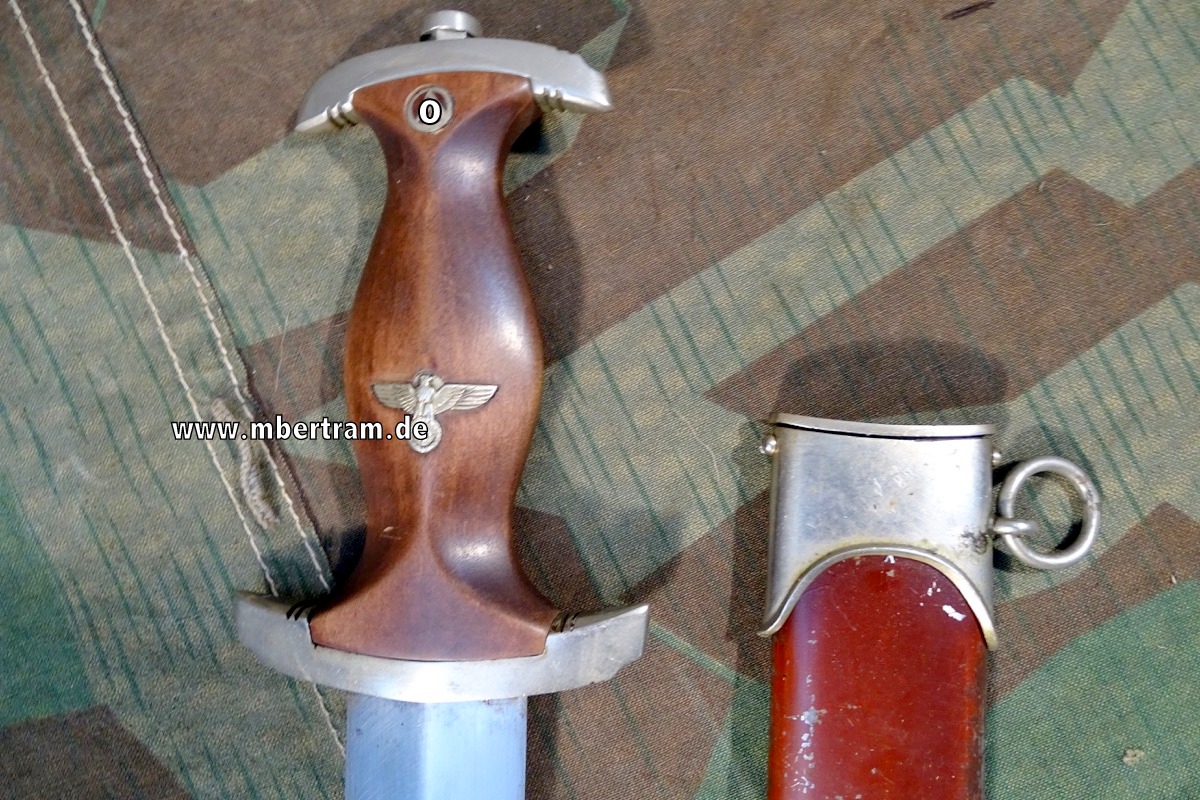Früher (SA) Dienstdolch M 33 , "M 7/81/38- Karl Tiegel, Riemberg" Seltener Hst. !!