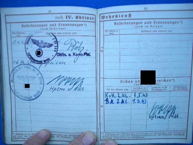 Wehrpass, R.Stieger. 1941 Fliegerhorst Kp.Garz. 1941-45 Sicherung Norwegens u.Luftkrieg m. England. 