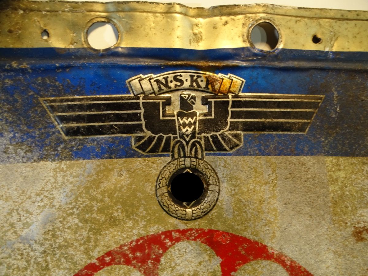 NSKK Notruf Blechschild, sehr selten im Handel, ca. 56x41cm