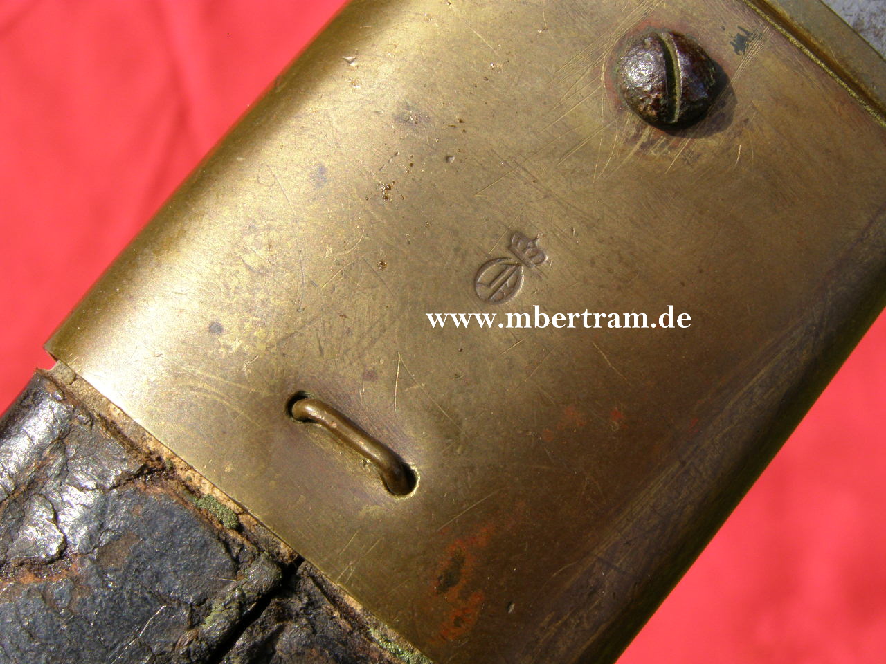 10365-7 Preußen Seitengewehr M 64 . Lederscheide