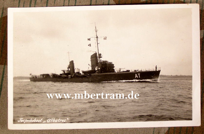 Postkartenfoto "Torpedoboot Albatros" . Ungelaufen, um 1934