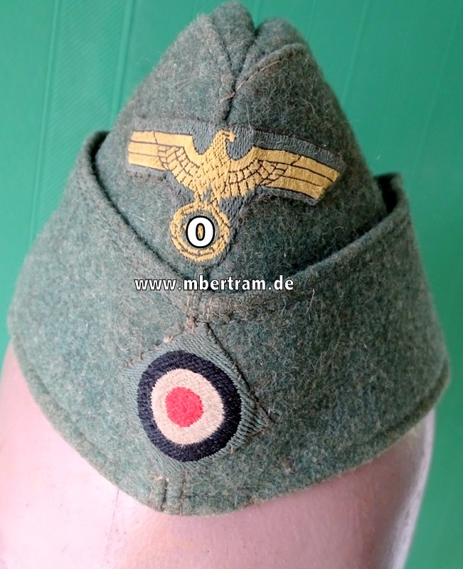 Kriegsmarine feldgraues Schiffchen für Mannschaften der Küstenartillerie