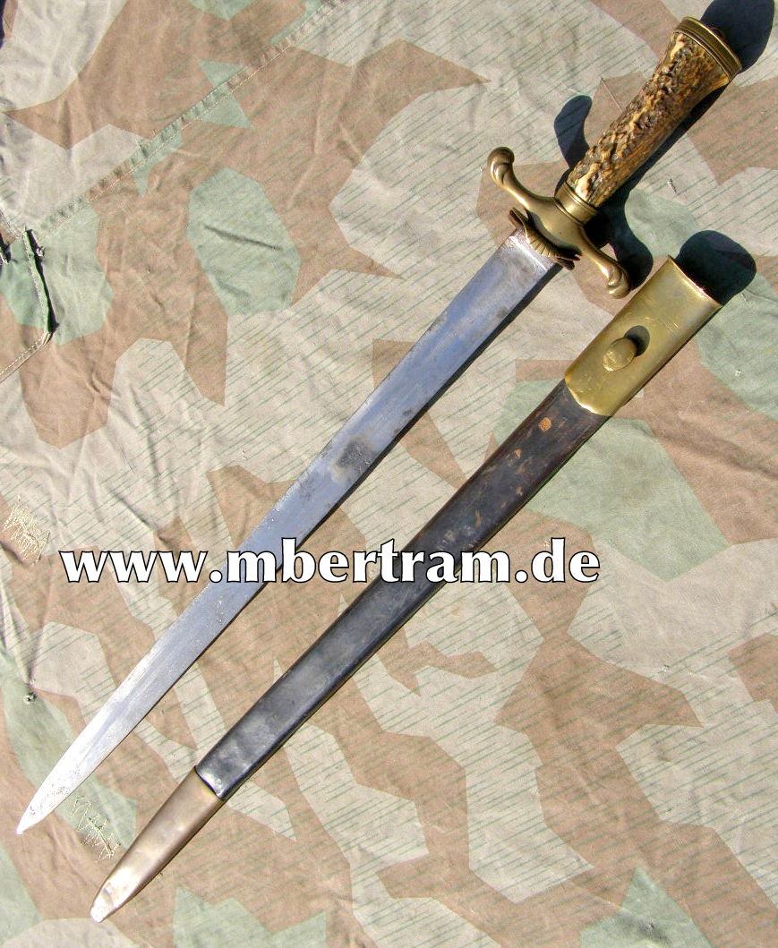 Langer deutscher Hirschfänger um 1890