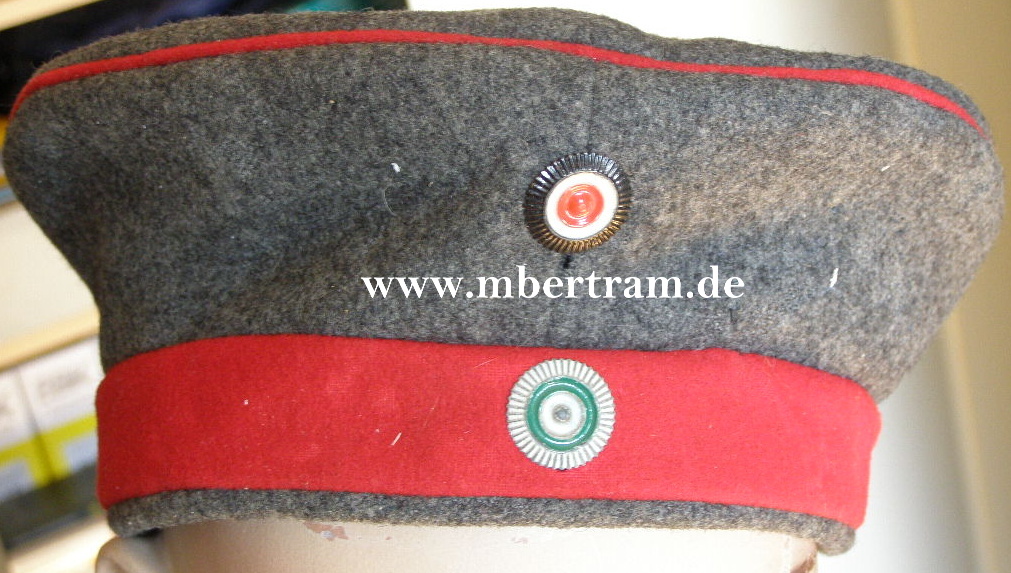 Krätzchenmütze Mannsch., Inf., feldgrau, Sachsen.