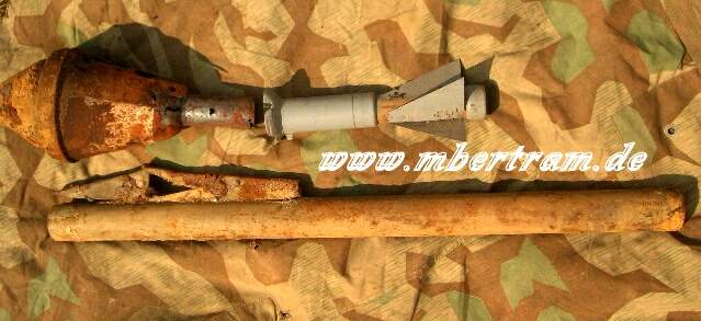 Panzerfaust 60, unrestauriert, delaboriert, Incl. Kopf. 1945