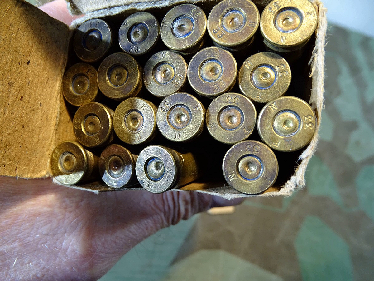 19 Stück FN Deko Patronen alle nrgl. von 1933 mit Originalschachtel
