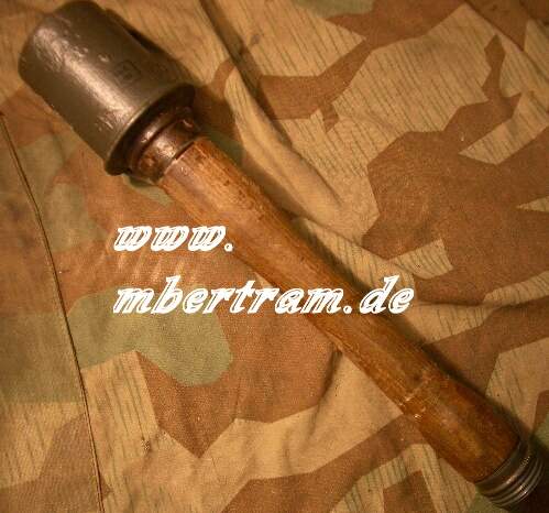 3339-1 Deutsche Deko Stielhandgranate, Spreng, delaboriert. Selten