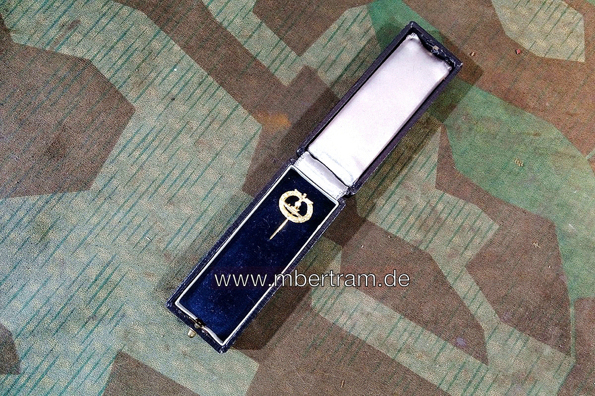 U-Boot Kriegsabz.16mm Miniatur, feuervergoldet  im Etui
