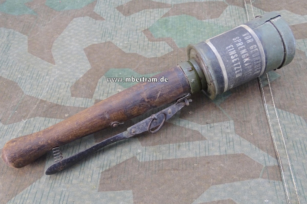 Deutsche  Deko Perkusions Stielhandgranate M 1915 "Poppenberg" SELTEN !!