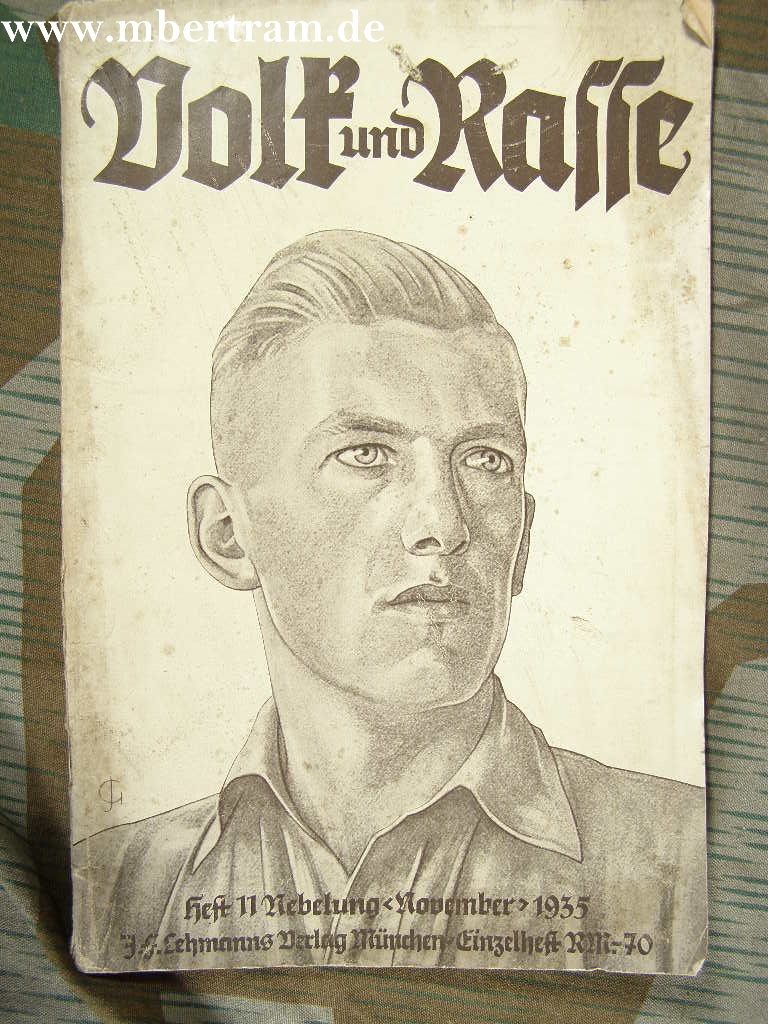 Volk und Rasse - illustrierte Monatsschrift Heft 11, Nov. 1935.