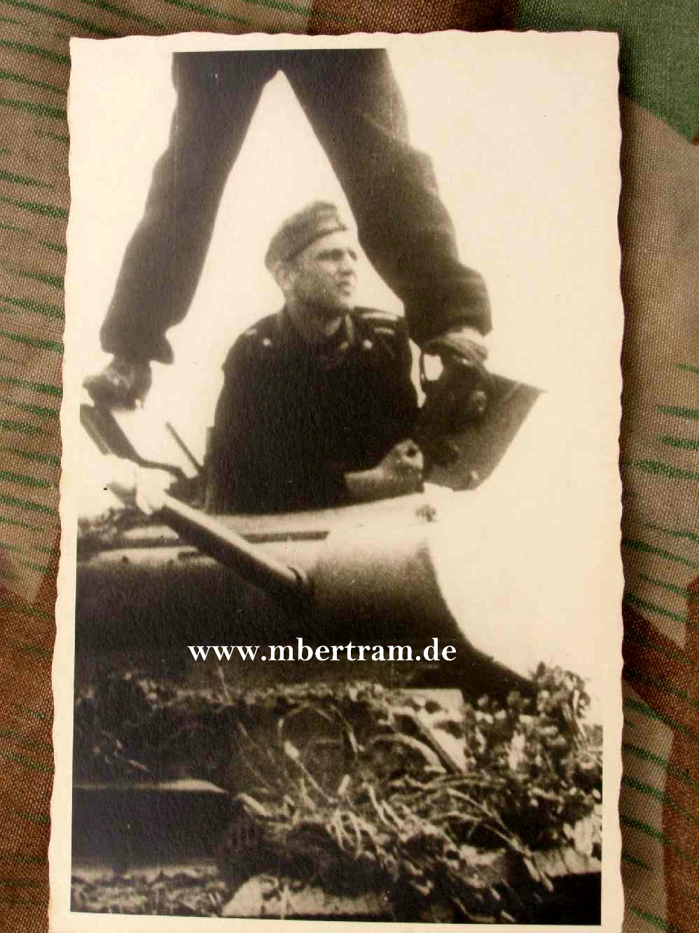 Porträtfoto Panzersoldat im Panzerturm, Polenfeldzug