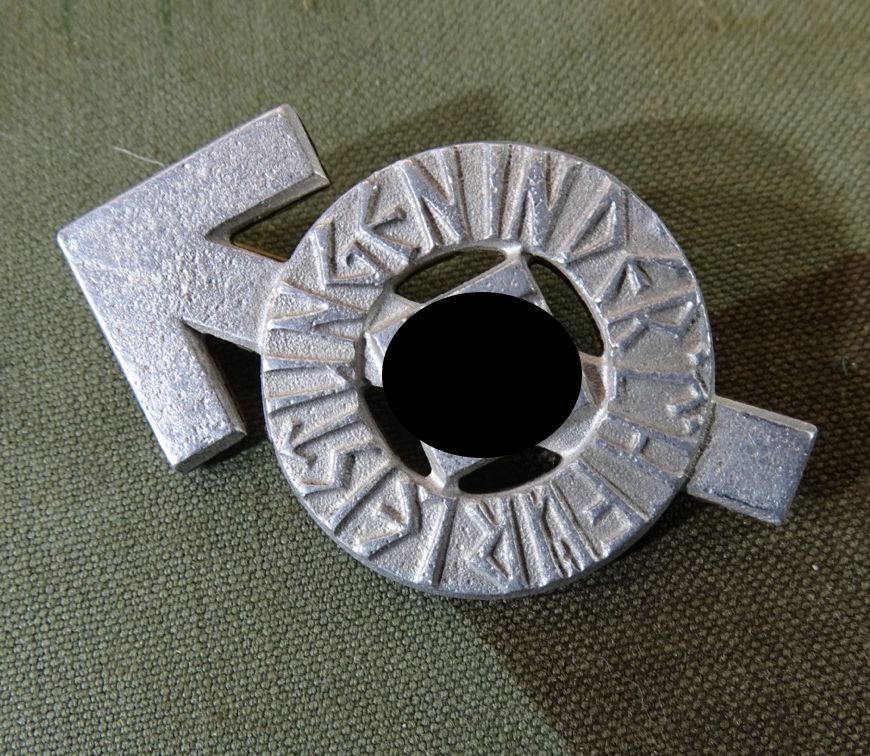HJ Leistungsabzeichen in silber. Cupal, versilbert, RZM M 1/ 101, Fa. G. Brehmer, Markneukirchen