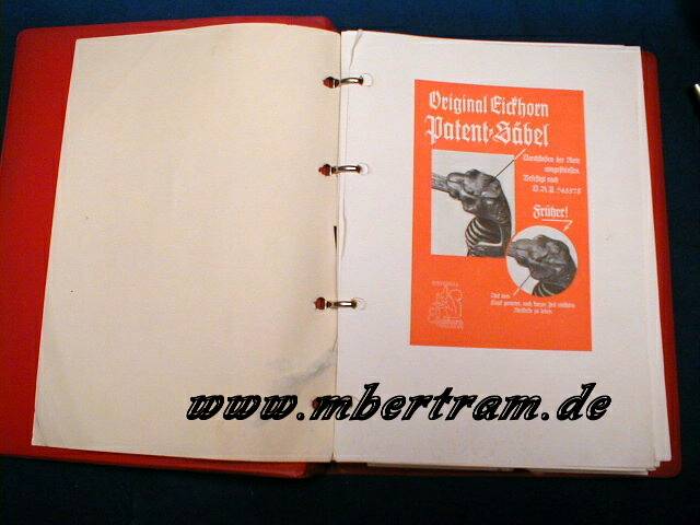 Original Eickhorn Händlerkatalog, Blankwaffensortiment