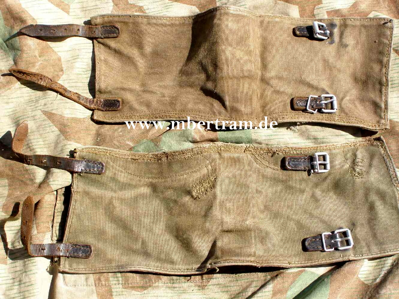 Wehrmacht Segeltuchgamaschen RB Nr. Stemplung