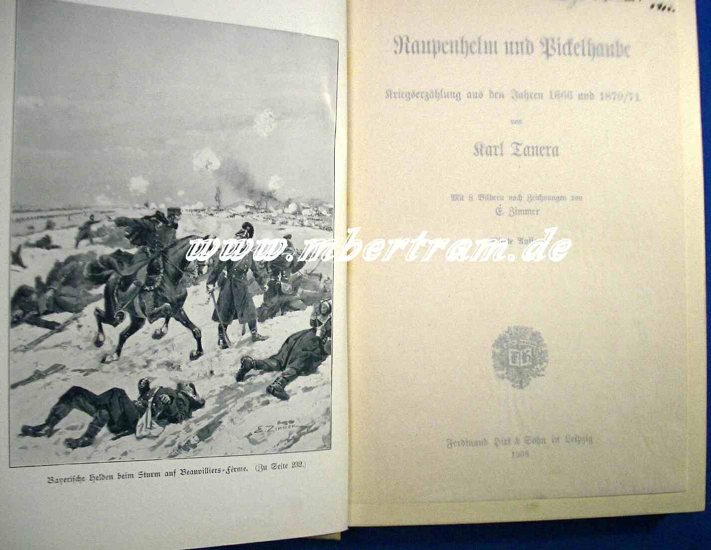 Karl Tanera, Raupenhelm und Pickelhaube, 1866,1870/71, Abb.