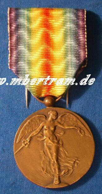 Interalliierte Siegesmedaille 1. Weltkrieg 1914-1918. Bronze