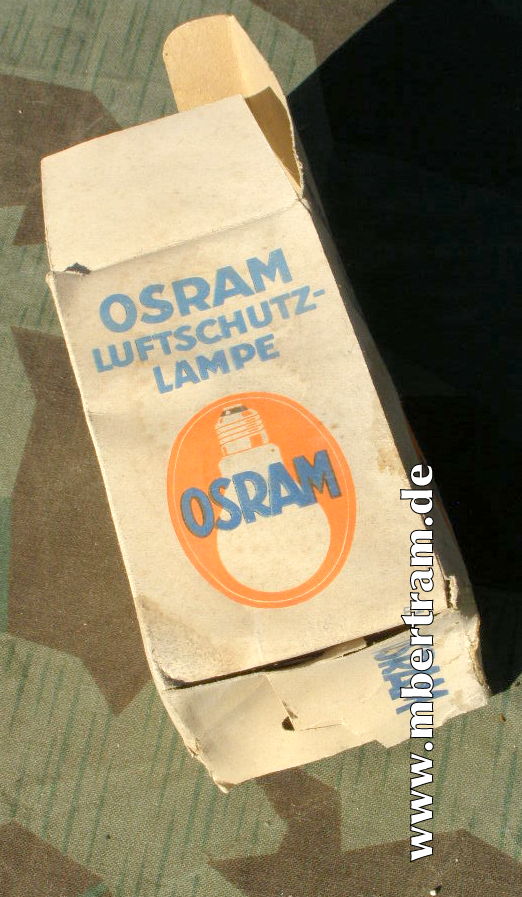 13550-6 Osram Luftschutz Lampe, 25 W, Verpackung, Anleitung