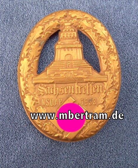 Sachsentreffen N.S.D.A.P. 1933, Teilnehmerabzeichen
