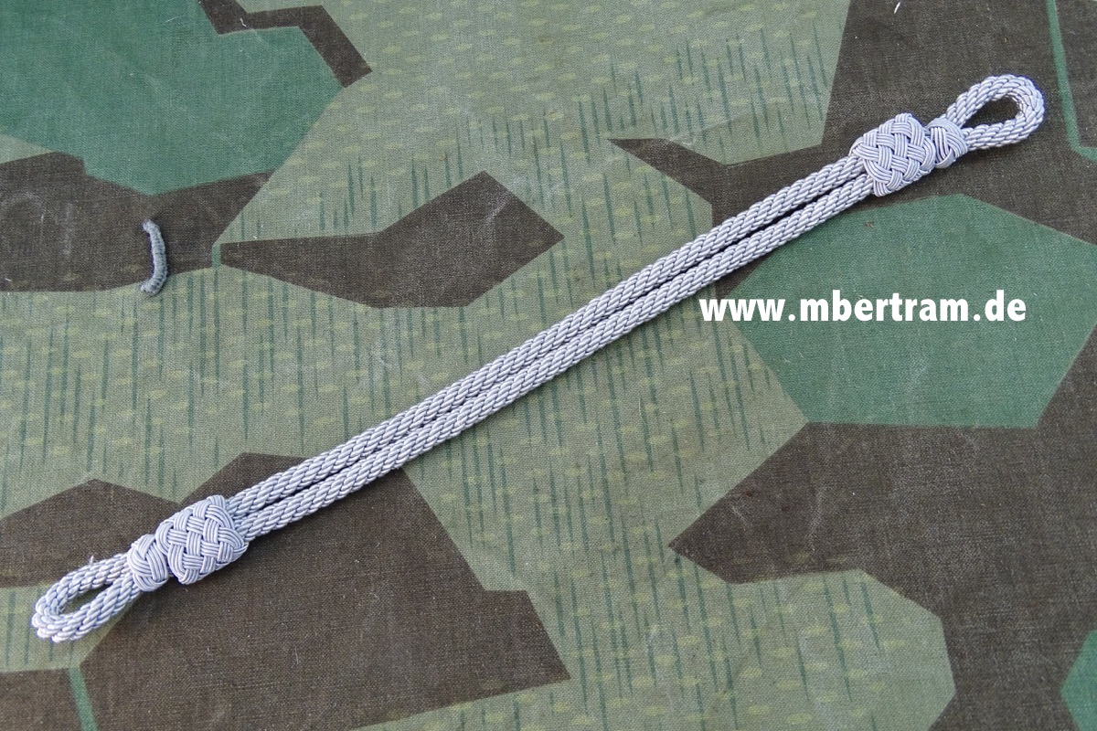 Wehrmacht Mützenkordel für die Offizierschirmmmütze Metallgepinst, 31cm